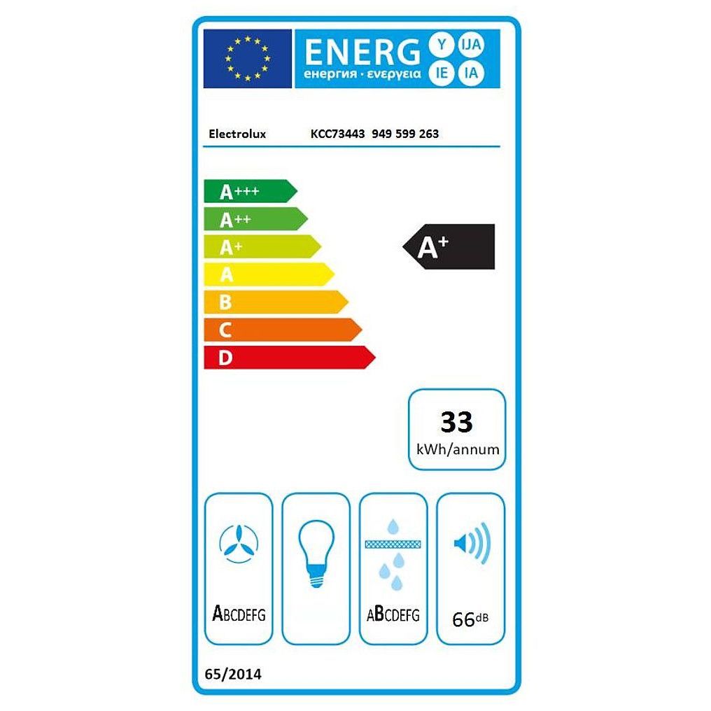 Plaque aspirante Electrolux KCC73443 avec défaut d'aspect