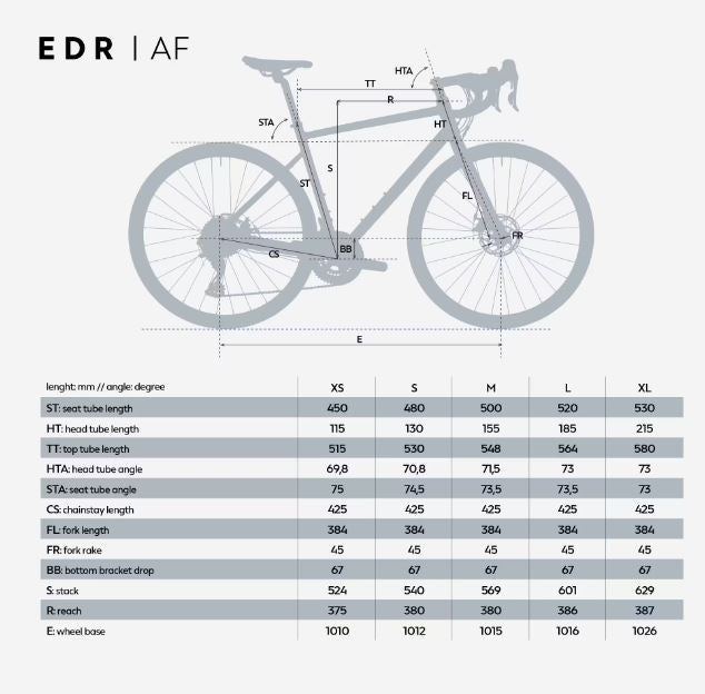 Vélo de route Shimano Claris 2x8v, EDR AF gris VAN RYSEL