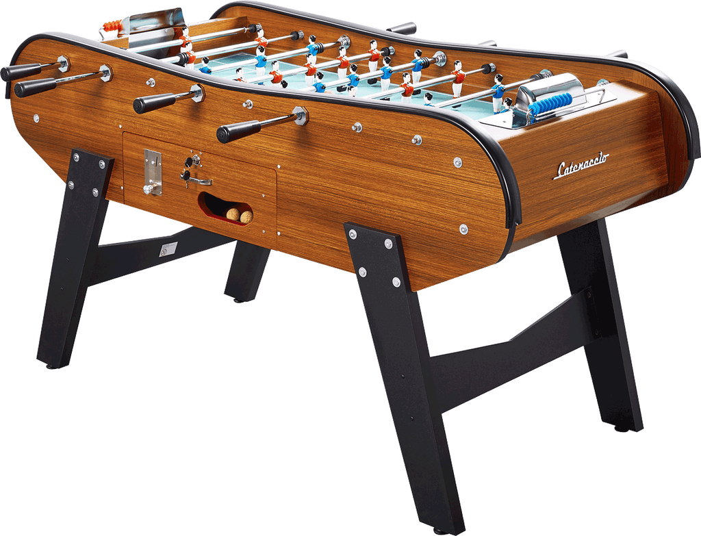 Babyfoot de bar en bois foncé