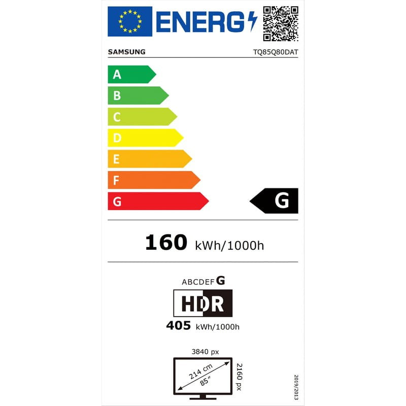 Télévision Samsung TQ85Q80DAT 85" QLED 4K Ultra HD Smart Wifi