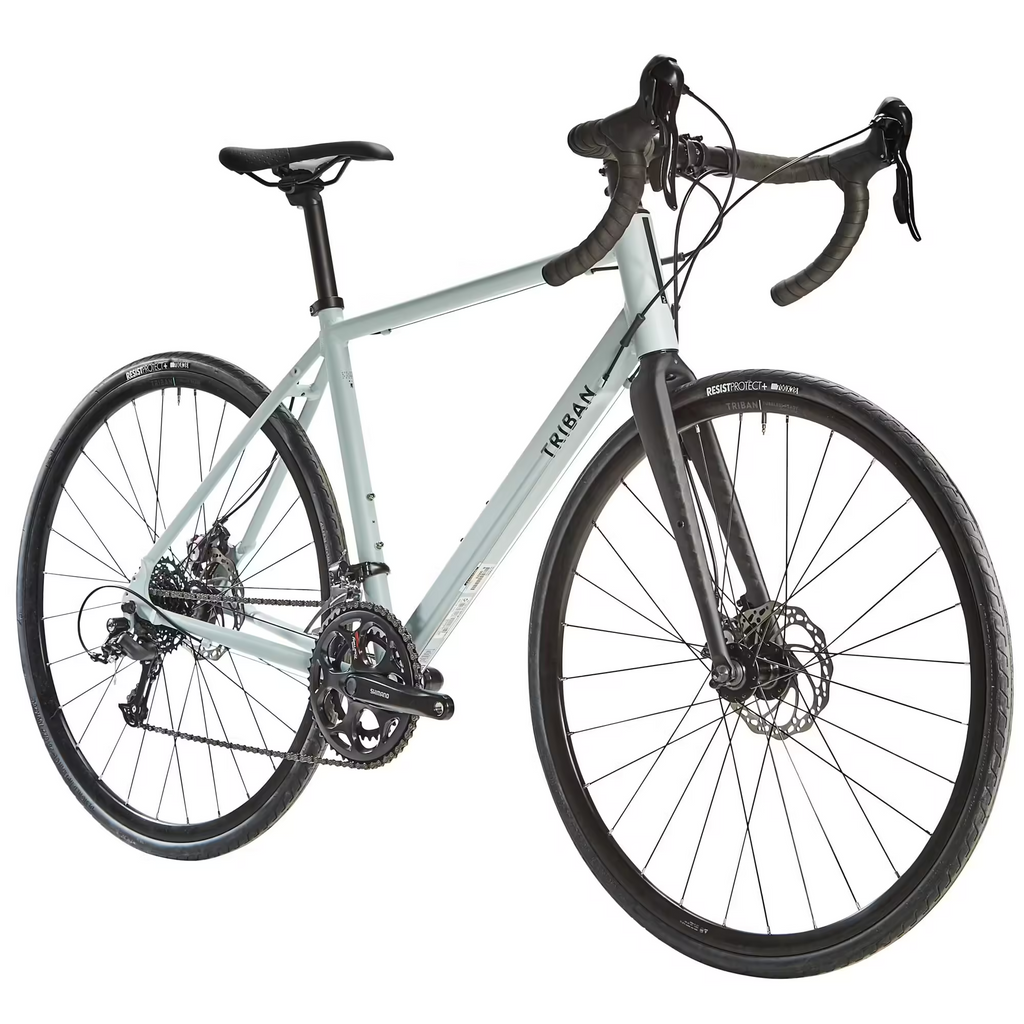 TRIBAN Vélo route cyclotourisme rc120 disque gris clair