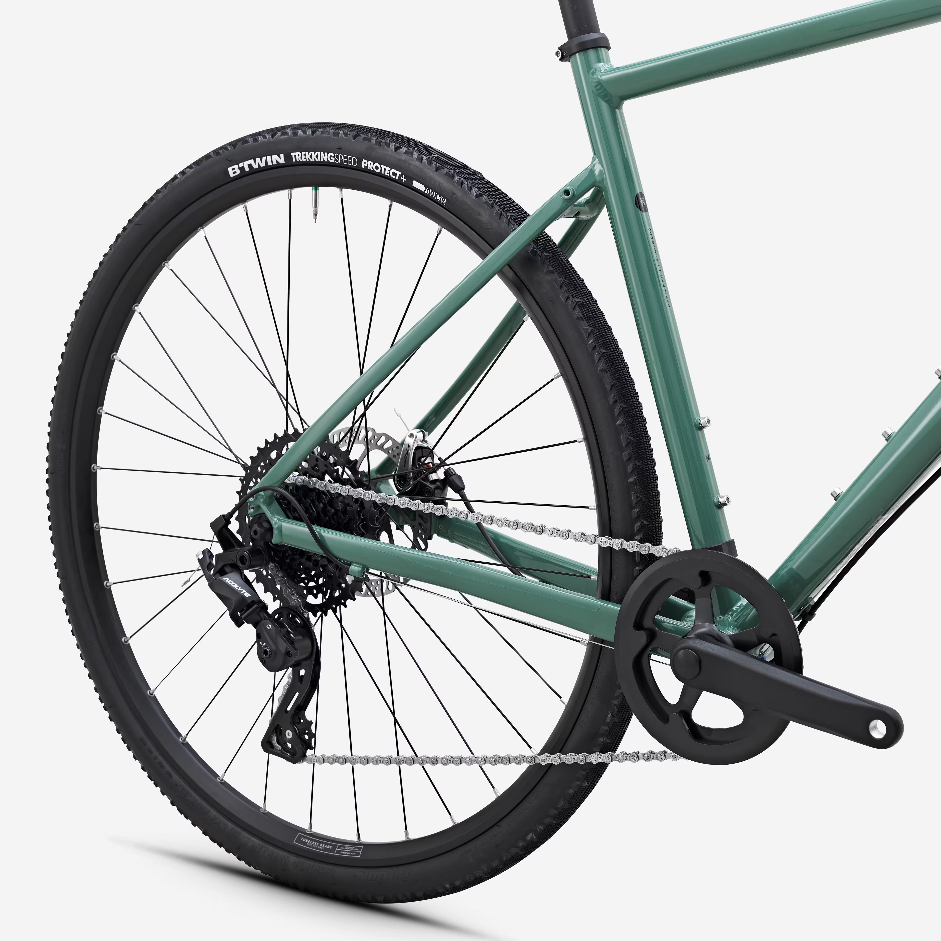 VAN RYSEL Vélo gravel Microshift Acolyte 1x8v, GRVL AF DISCOVER vert