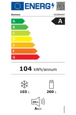 Réfrigérateur congélateur SIEMENS KG39NAIAT Neuf avec défaut d’aspect