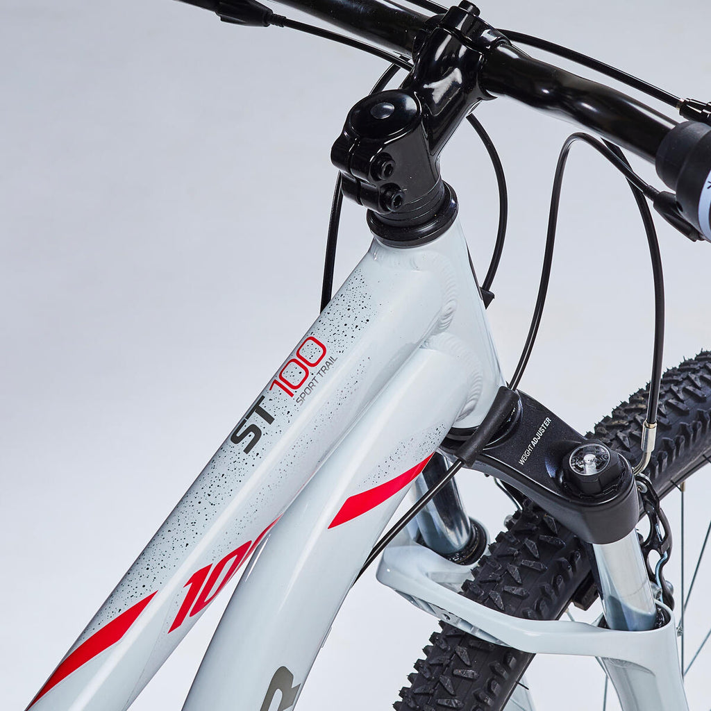 ROCKRIDER VÉLO VTT ST 100 FEMME BLANC ROSE 27,5