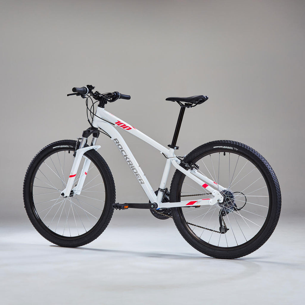 ROCKRIDER VÉLO VTT ST 100 FEMME BLANC ROSE 27,5