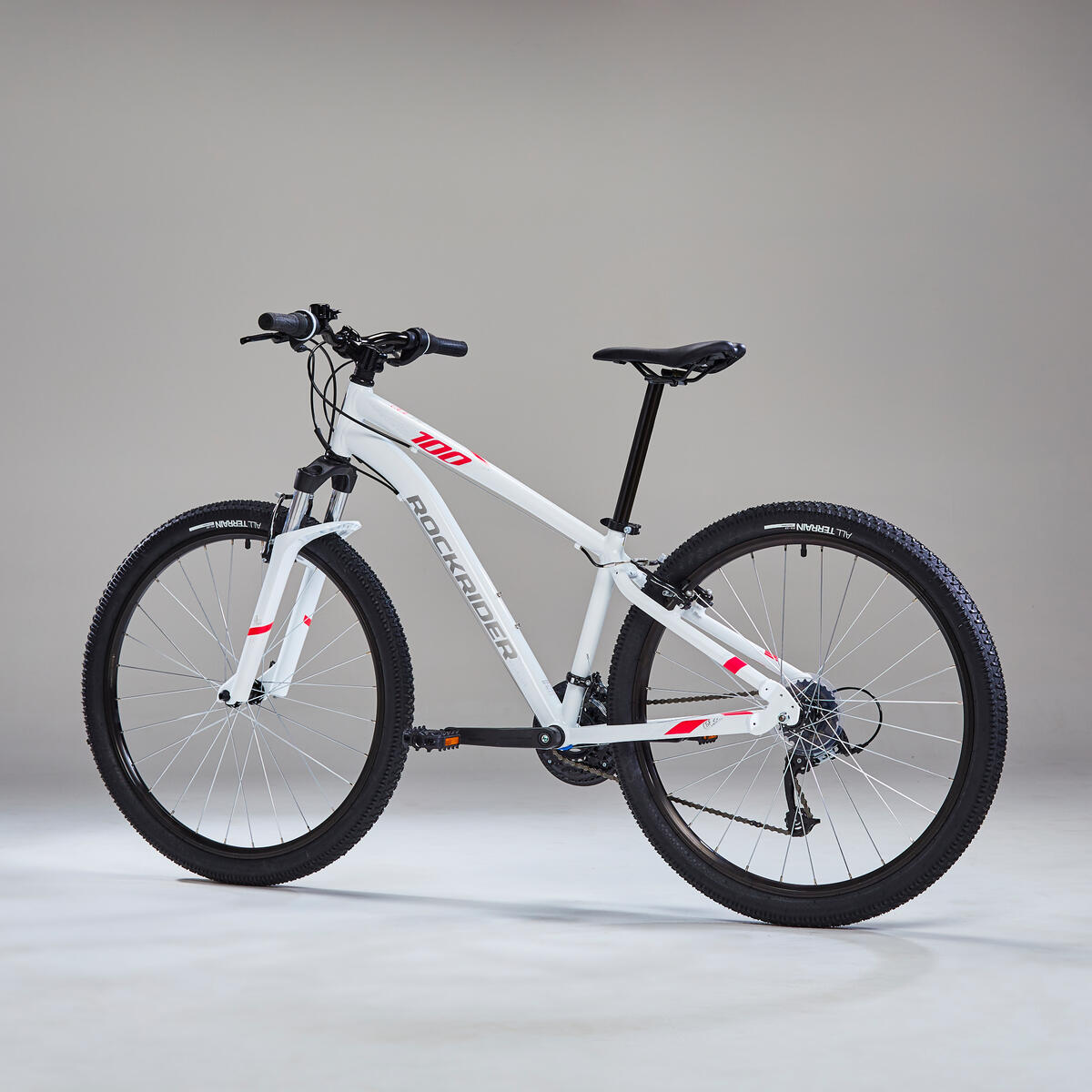 ROCKRIDER VÉLO VTT ST 100 FEMME BLANC ROSE 27,5